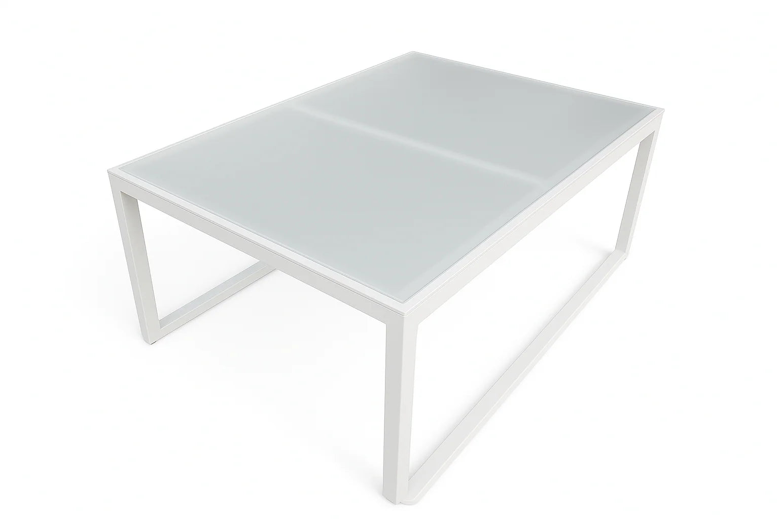 Ulkokalustesetti, 2 tuolia+ pöytä, 10 cm pehmusteet, valkoinen / vaalea beige