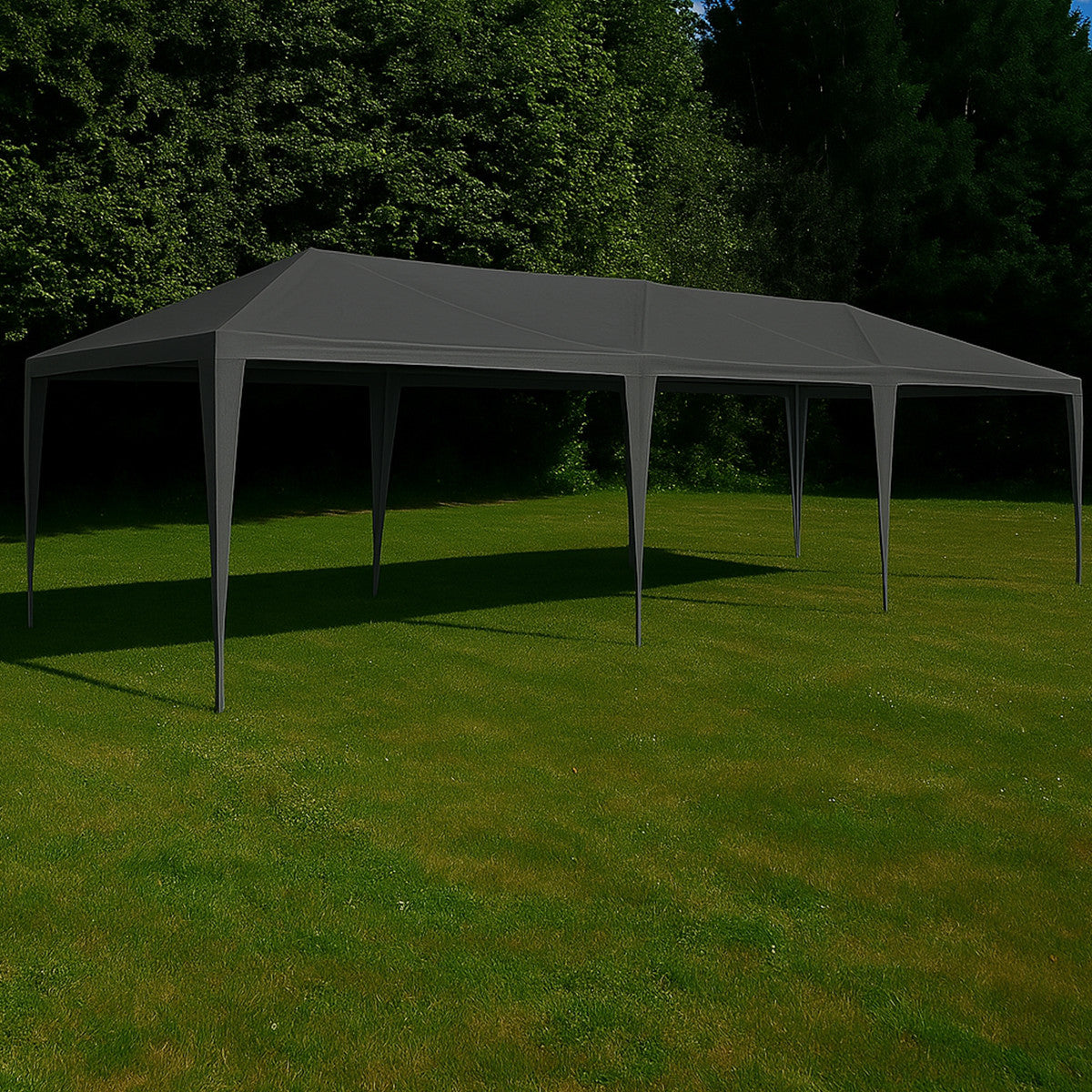 POHJOLA GARDEN Juhlateltta / Paviljonki irrotettavilla sivuilla 3x9m PE, harmaa