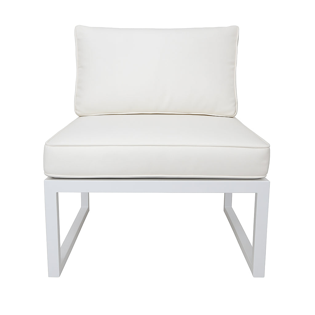 POHJOLA GARDEN Puutarhatuoli / moduulisohvan istuin ISLA 60 CM, Valkoinen / Vaalea Beige