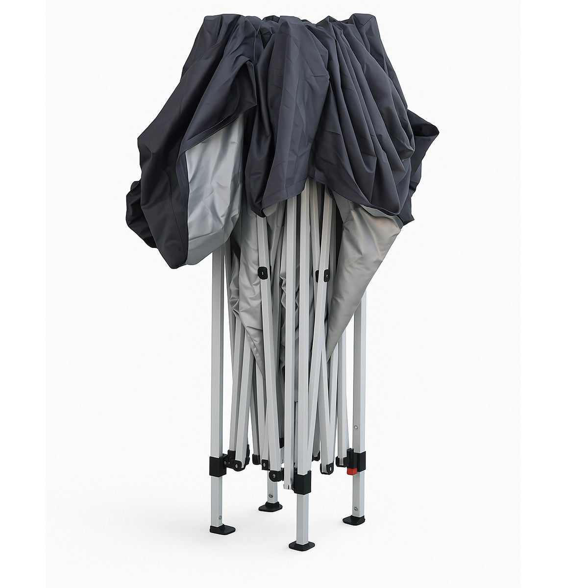 POHJOLA GARDEN POP-UP Juhlateltta Irrotettavilla Sivuseinillä, 2 x 2 m, Antrasiitti