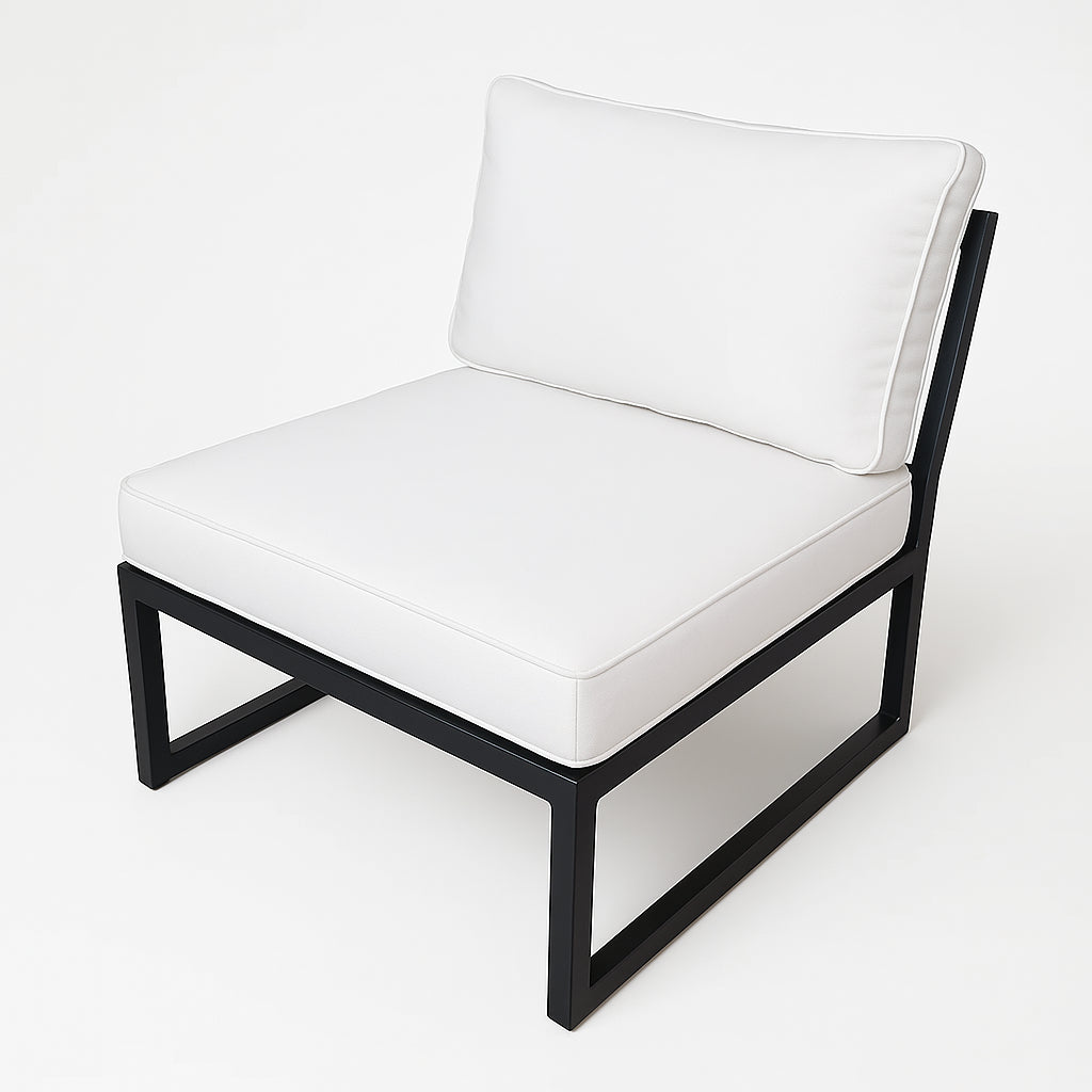 POHJOLA GARDEN Puutarhatuoli / moduulisohvan istuin ISLA 60 CM, Musta / Vaalea Beige