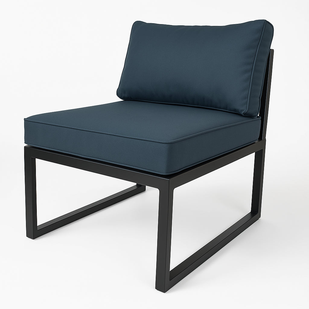 POHJOLA GARDEN Puutarhatuoli / moduulisohvan istuin ISLA 60 CM, Musta / harmaa