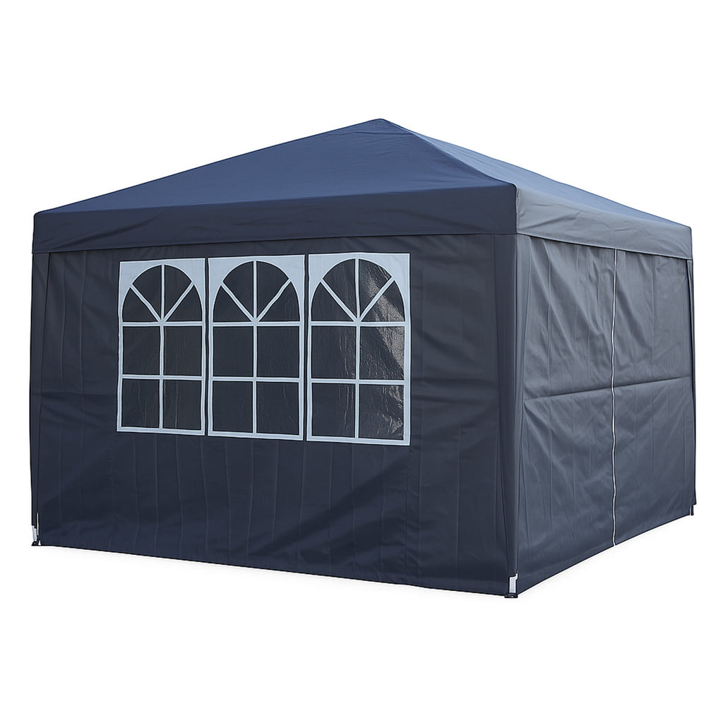 POHJOLA GARDEN POP-UP Juhlateltta Irrotettavilla Sivuseinillä, 3 x 3 m, Antrasiitti