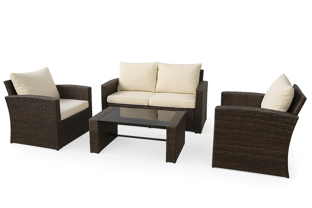 POHJOLA GARDEN Polyrottinki Sohvaryhmä Stella Ruskea / Beige