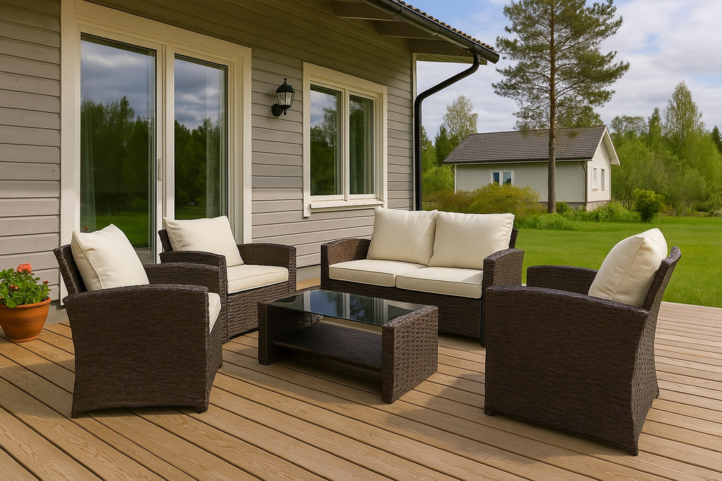 POHJOLA GARDEN Polyrottinki Sohvaryhmä Stella Ruskea / Beige