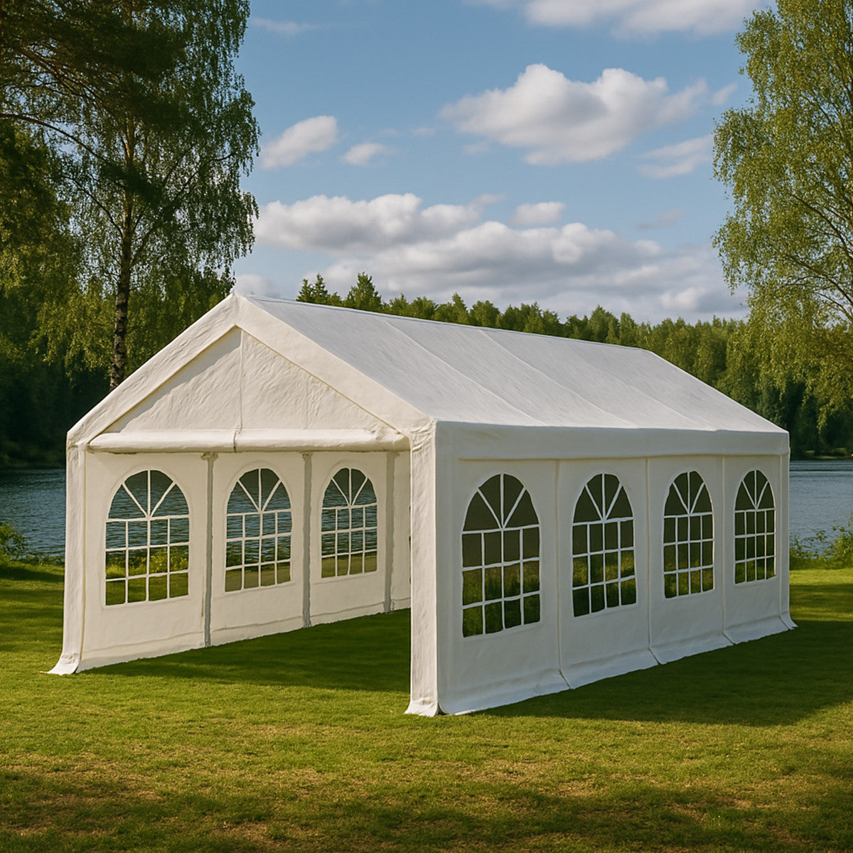 Pohjola Garden Juhlateltta Strong 4x8, Valkoinen