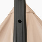 POHJOLA GARDEN PREMIUM Riippuva Aurinkovarjo 3m, beige, suljettava, säädettävä