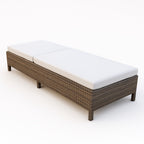 POHJOLA GARDEN SANDRA Aurinkotuoli, Polyrottinkinen Aurinkovuode, Ruskea, 198x70x30cm