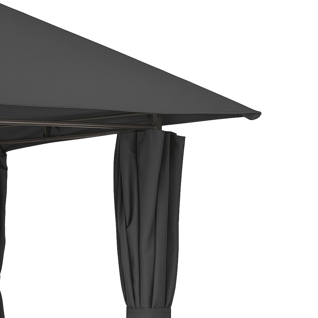 POHJOLA GARDEN NIKO Pihapaviljonki 3x4m / Paviljonki Katos Terassille Ja Pihalle, Vihreä harmaa