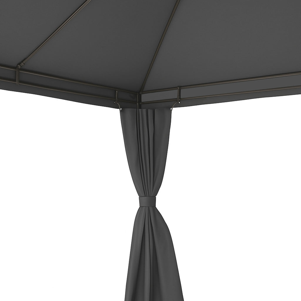 POHJOLA GARDEN NIKO Pihapaviljonki 3x4m / Paviljonki Katos Terassille Ja Pihalle, Vihreä harmaa