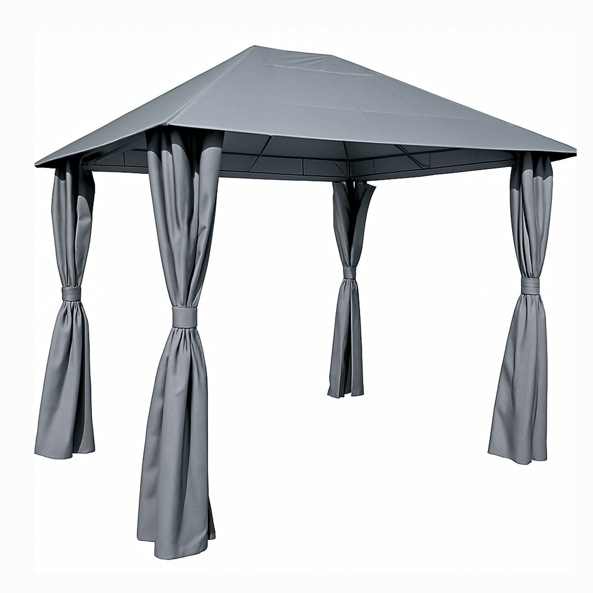 POHJOLA GARDEN NIKO Pihapaviljonki 3x4m / Paviljonki Katos Terassille Ja Pihalle, Vihreä harmaa