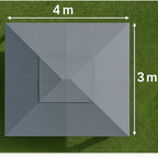 POHJOLA GARDEN NIKO Pihapaviljonki 3x4m / Paviljonki Katos Terassille Ja Pihalle, Vihreä harmaa