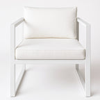 POHJOLA GARDEN Puutarhatuoli Käsinojilla ISLA 70 CM, Valkoinen / Vaalea Beige