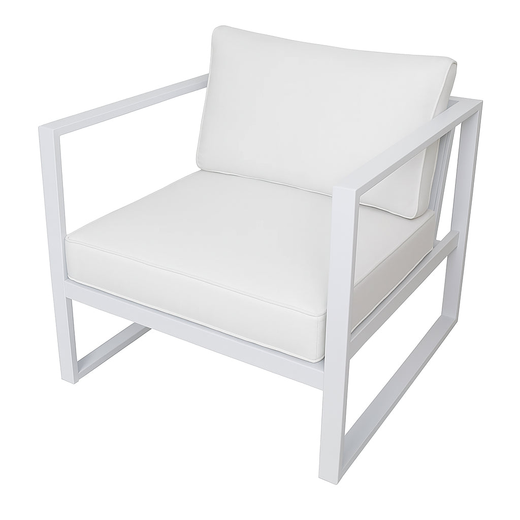 POHJOLA GARDEN Puutarhatuoli Käsinojilla ISLA 70 CM, Valkoinen / Vaalea Beige