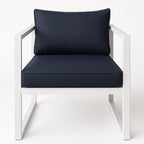 POHJOLA GARDEN Puutarhatuoli Käsinojilla ISLA 70 CM, Valkoinen / Harmaa