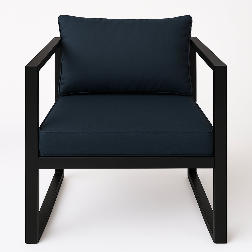 POHJOLA GARDEN Puutarhatuoli Käsinojilla ISLA 70 CM, Musta / Harmaa