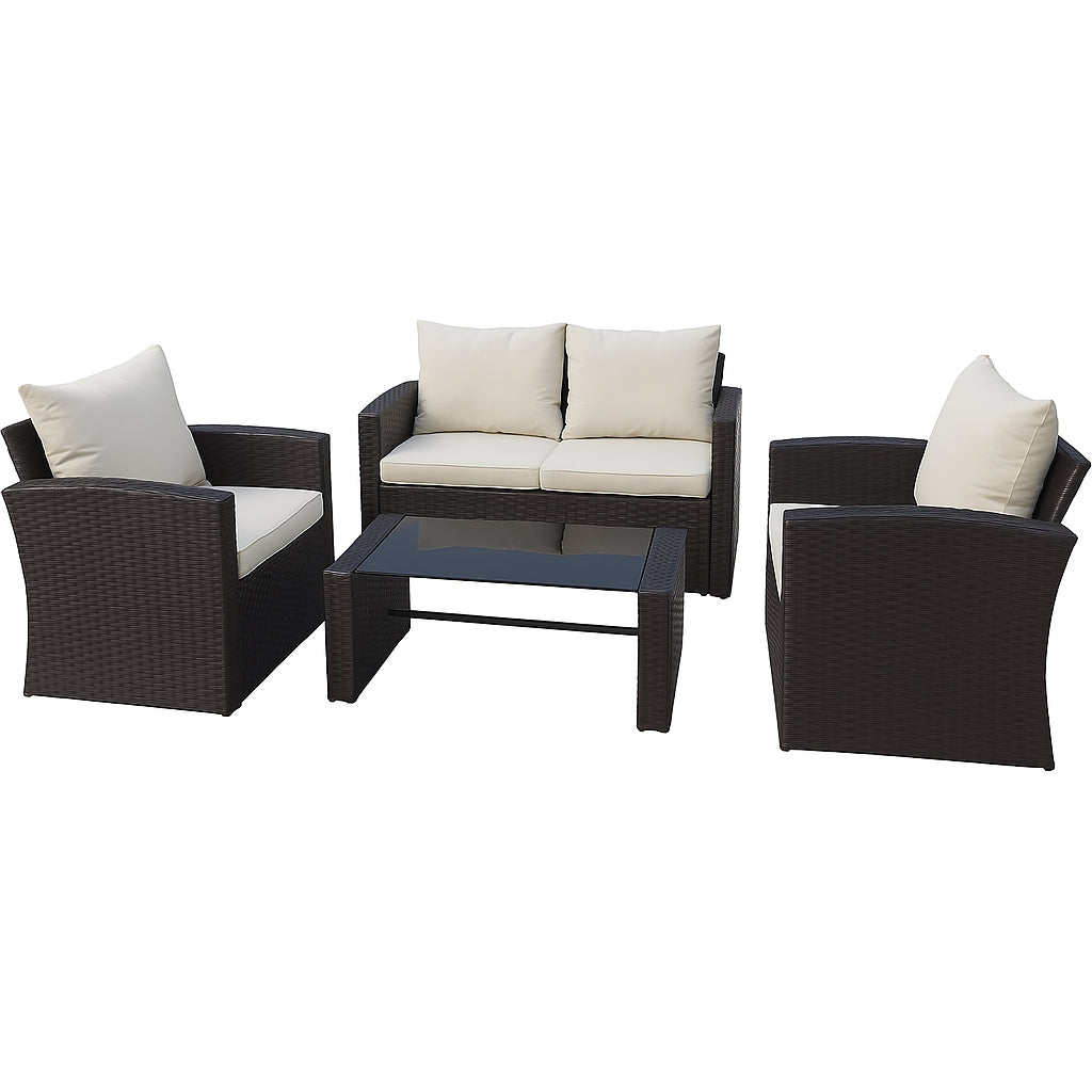 POHJOLA GARDEN Polyrottinki Sohvaryhmä Stella Musta / Beige