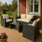 POHJOLA GARDEN Polyrottinki Sohvaryhmä Stella Musta / Beige