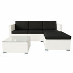 POHJOLA GARDEN Polyrottinkinen Ulkosohva EEVI, Valkoinen / harmaa