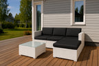POHJOLA GARDEN Polyrottinkinen Ulkosohva EEVI, Valkoinen / harmaa