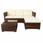 POHJOLA GARDEN Polyrottinkinen Ulkosohva EEVI, Ruskea / beige