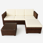 POHJOLA GARDEN Polyrottinkinen Ulkosohva EEVI, Ruskea / beige