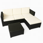 POHJOLA GARDEN Polyrottinkinen Ulkosohva EEVI, Musta / beige
