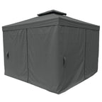 POHJOLA GARDEN Kestävä PREMIUM Pihapaviljonki 3x3m / Paviljonki Katos Terassille ja Pihalle Hyttysverkolla, Harmaa