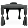 POHJOLA GARDEN Kestävä PREMIUM Pihapaviljonki 3x3m / Paviljonki Katos Terassille ja Pihalle Hyttysverkolla, Harmaa
