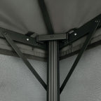 POHJOLA GARDEN Kestävä PREMIUM Pihapaviljonki 3x3m / Paviljonki Katos Terassille ja Pihalle Hyttysverkolla, Harmaa