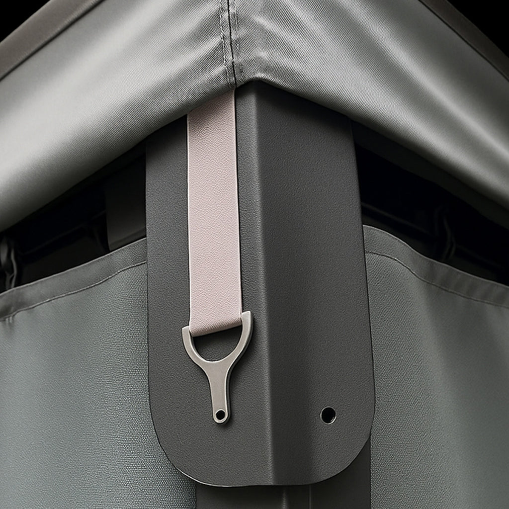 POHJOLA GARDEN Kestävä PREMIUM Pihapaviljonki 3x3m / Paviljonki Katos Terassille ja Pihalle Hyttysverkolla, Harmaa