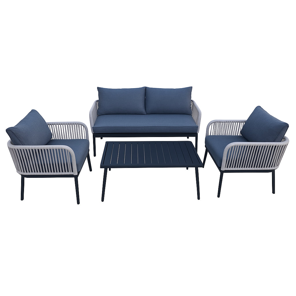 POHJOLA GARDEN Ulkosohvaryhmä Frans 2+2+1, Harmaa