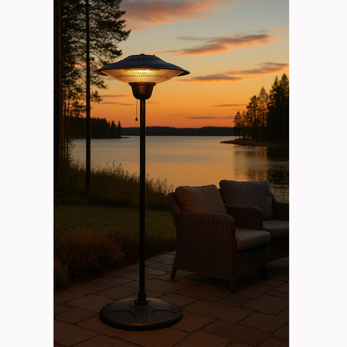 Terassilämmitin / Parvekelämmitin Jalalla 1500W IP34