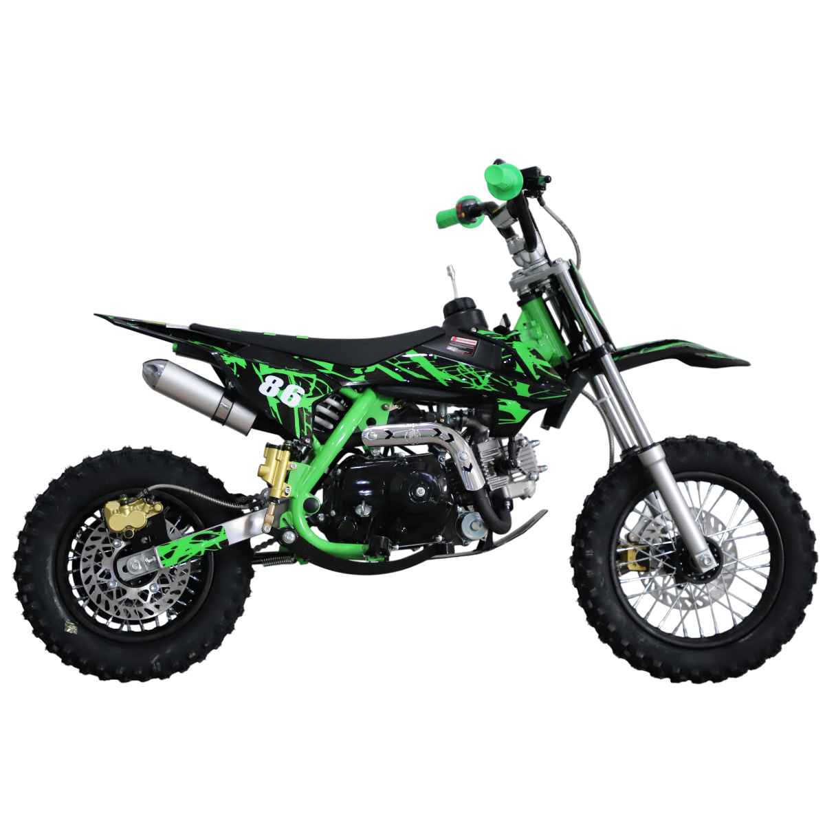 Minikrossi 70cc 4-takts – automatisk, elstart, grön
