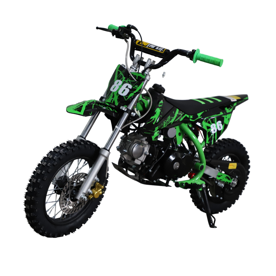 Minikrossi 70cc 4-takts – automatisk, elstart, grön