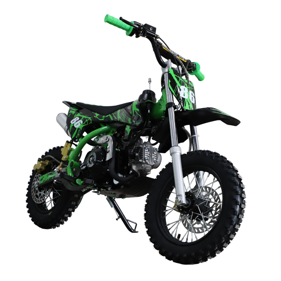 Minikrossi 70cc 4-takts – automatisk, elstart, grön