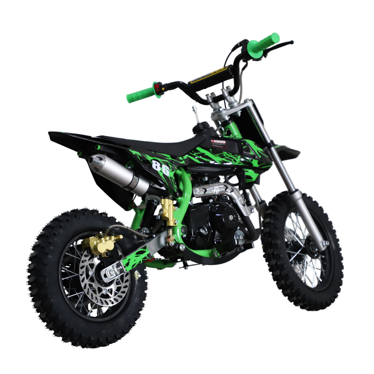 Minikrossi 70cc 4-takts – automatisk, elstart, grön