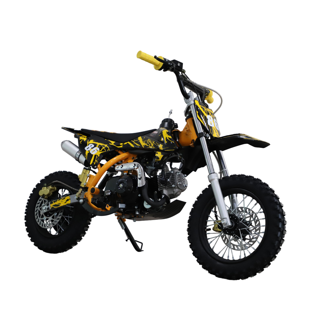 Minikrossi 70cc 4-tahti – automaatti, sähkökäynnistys, keltainen