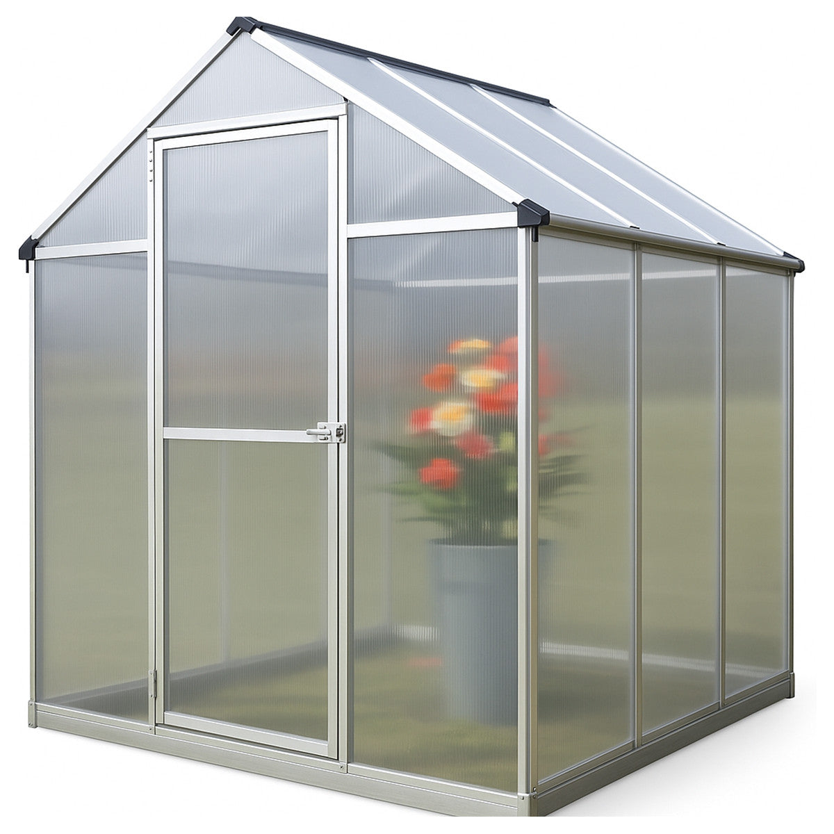 POHJOLA GARDEN Kasvihuone 3,3m² Tukeva Runko, Paksut Paneelit, Sokkeli & Rännit - Helppo Koota