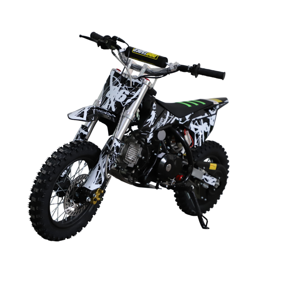 Minikrossi 110cc 4-takts – halvautomatisk, 80 km/h, hydrauliska skivbromsar, svart
