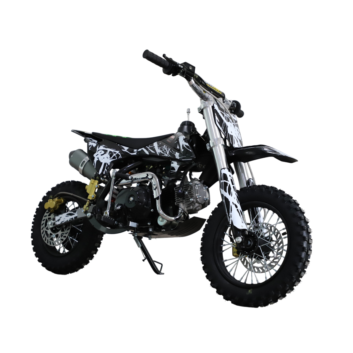 Minikrossi 110cc 4-takts – halvautomatisk, 80 km/h, hydrauliska skivbromsar, svart