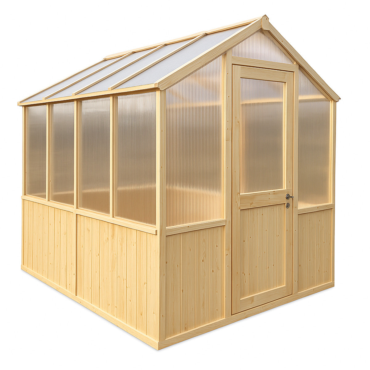 POHJOLA GARDEN Puinen kasvihuone, kattoikkuna, 5mm paneeli