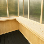 POHJOLA GARDEN Puinen kasvihuone, kattoikkuna, 5mm paneeli