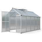 POHJOLA GARDEN Kasvihuone 5,4m2 + Sokkeli & Rännit, Extra kestävä 600g/m2 kennolevy