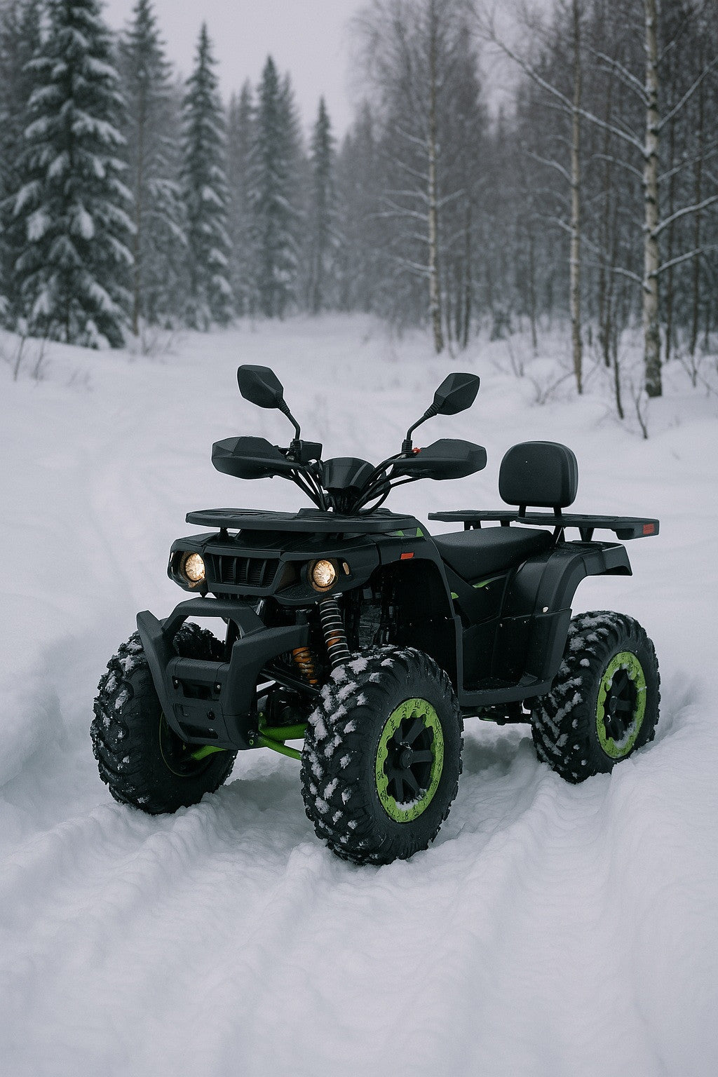 POHJOLA MOTORS Mönkijä 250CC, 4-Tahtimoottori, 4+R, Musta/Vihreä