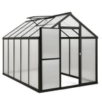 POHJOLA GARDEN Kasvihuone 5,4m2 + Sokkeli & Rännit, Extra kestävä 600g/m2 kennolevy, musta