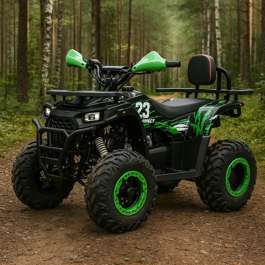 POHJOLA MOTORS Lasten Mönkijä 125CC, Puoliautomaatti, Musta/Vihreä