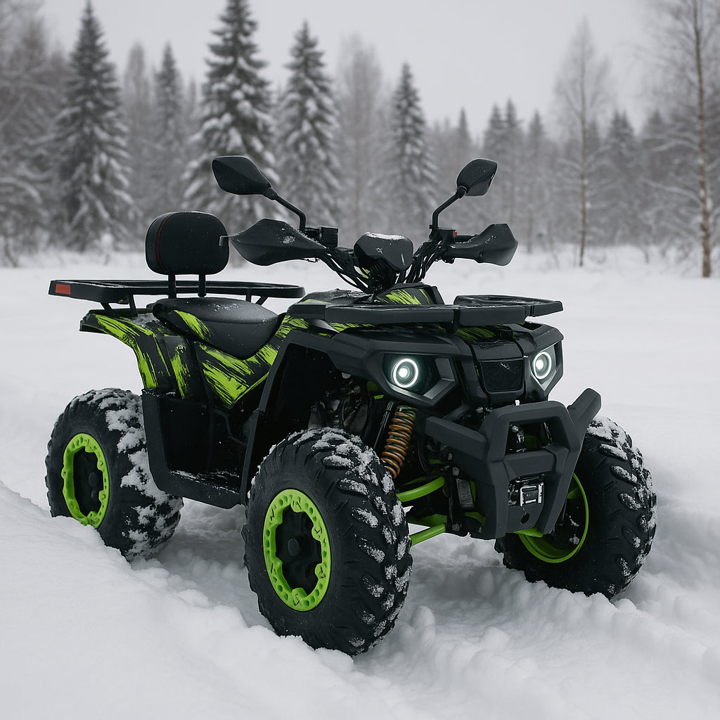 POHJOLA MOTORS Mönkijä 180CC 4-tahti, Automaatti, Sähköstartti, Musta Vihreä