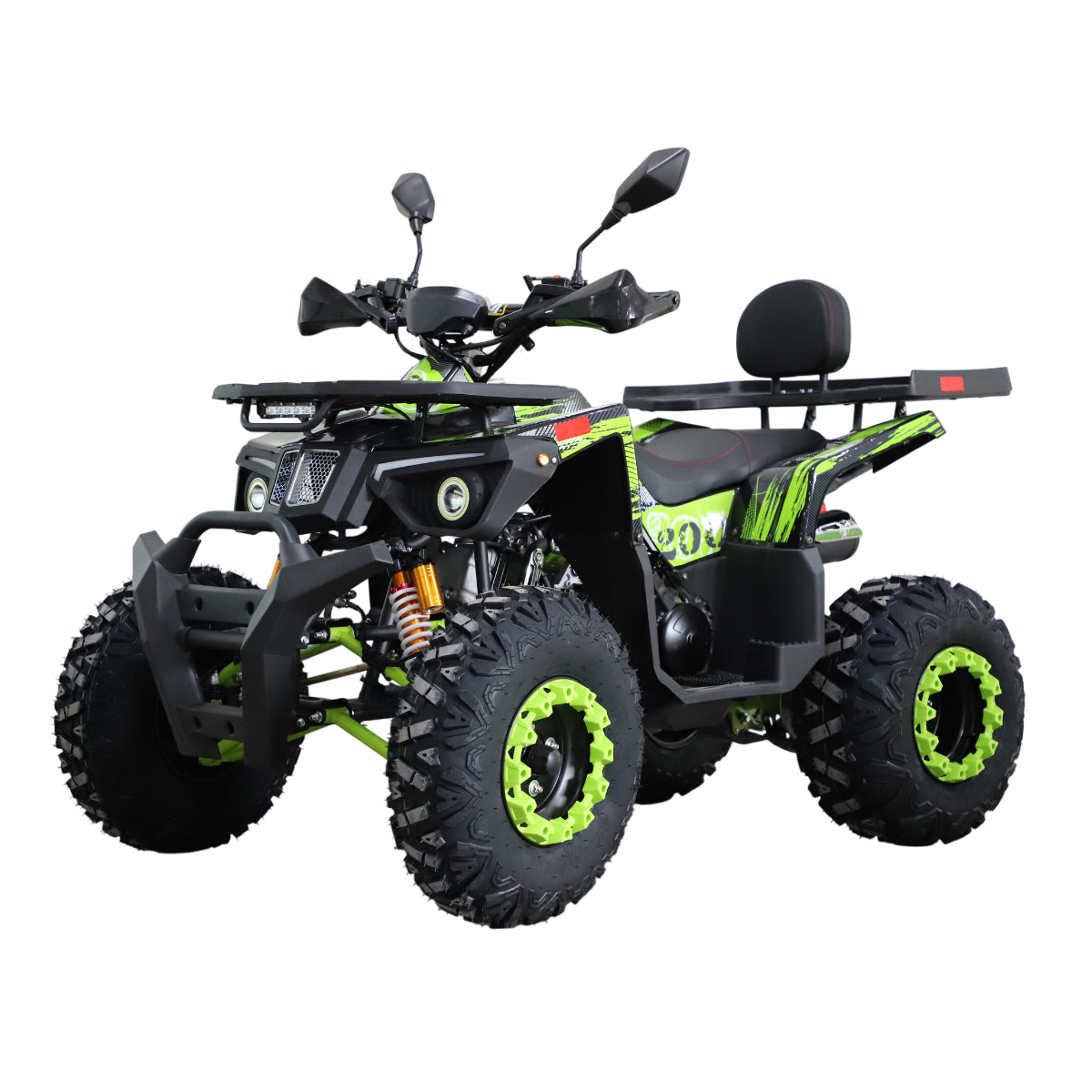 POHJOLA MOTORS Mönkijä 180CC 4-tahti, Automaatti, Sähköstartti, Musta Vihreä