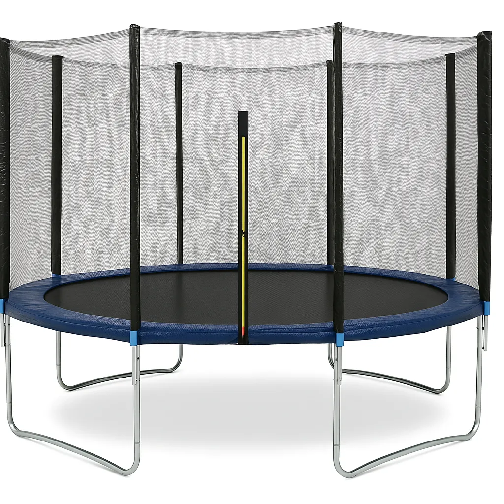 Trampoliini Premium turvaverkolla – galvanoitu runko, 60 jousta, 150 kg